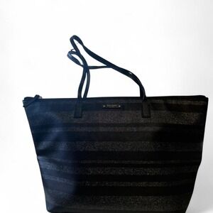 Kate Spade Large Capacity Black & Grey Sparkling Tote
